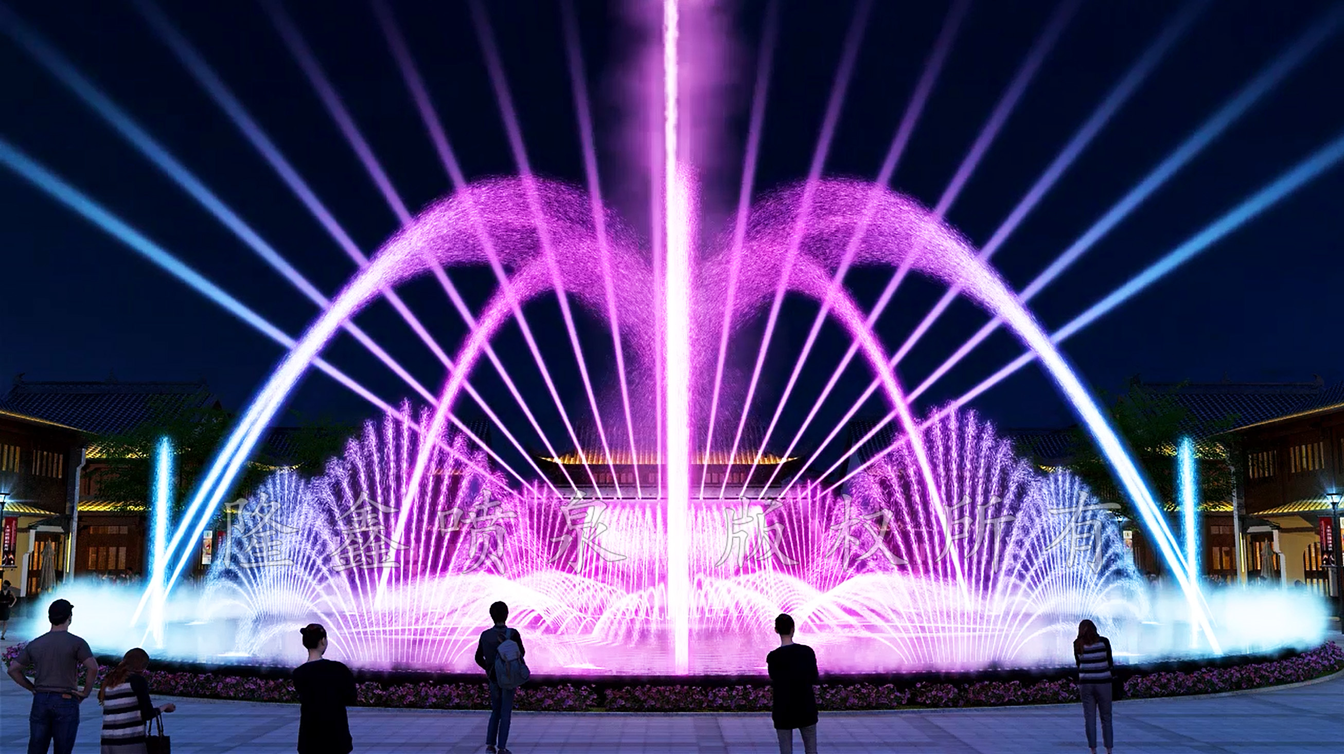 隆鑫噴泉-水池音樂噴泉原創(chuàng)設(shè)計(jì)參考