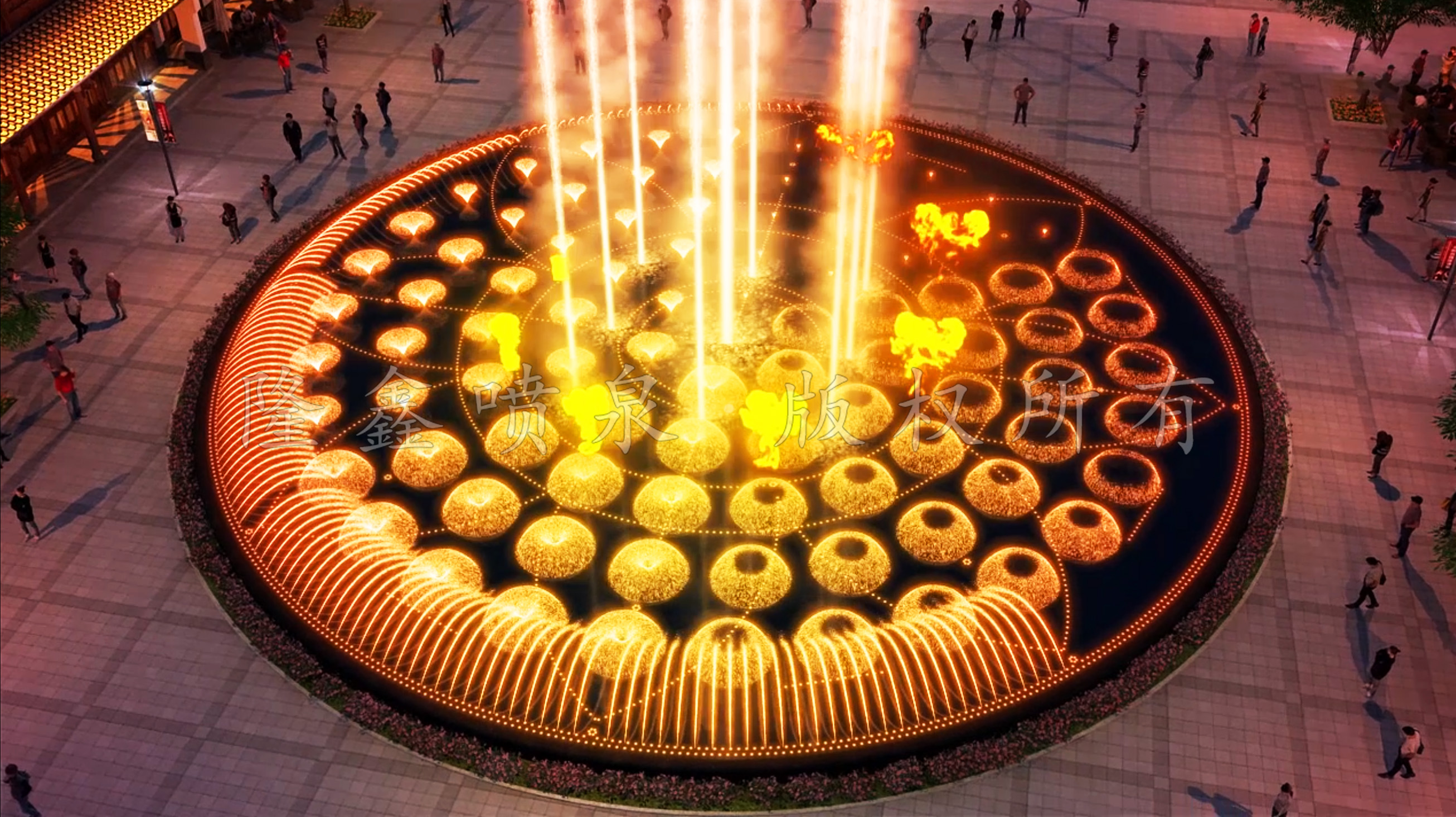 隆鑫噴泉-水池音樂噴泉原創(chuàng)設(shè)計(jì)參考