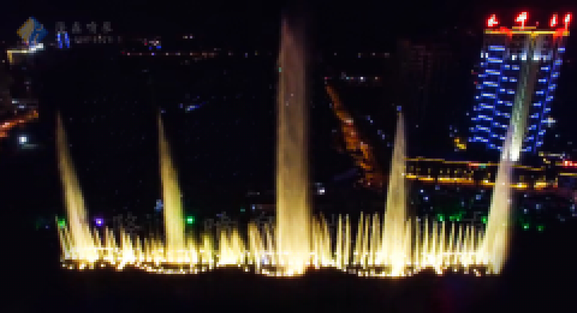 金堂音樂噴泉  航拍實(shí)景